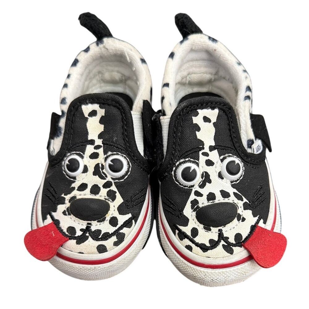 Vans Toddlers' Dog Slip-On V shoes Sneakers Size 5 Dalmatian Puppy